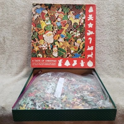 Vintage Springbok A Taste of Christmas Puzzle 600pc Shaped Pieces - Image 1 of 4