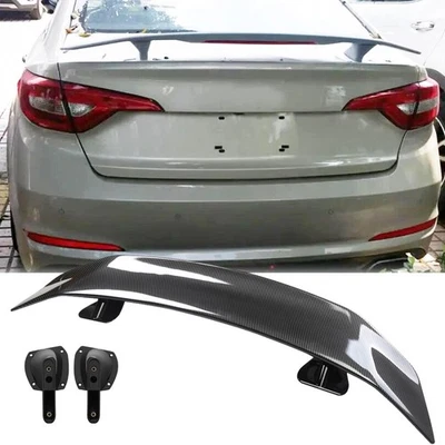 46" Rear Trunk Spoiler Lip Wing Racing Carbon Fiber For Hyundai Sonata - Image 1 of 4