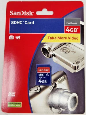 SanDisk SD 4GB SDHC Card, Part # SDSDB-4096-A11 - Image 1 of 2