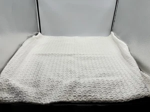 Weiß gewebt 100 % Baumwolle Schein Quadrat Kissenbezug 24 x 24 Zoll - Bild 1 von 6