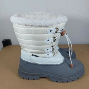 Mountain Warehouse halbhoher Damen-Winterstiefel grau pink zum Überziehen Schnee UK 7 - Bild 1 von 16