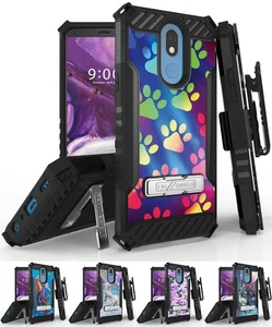 Rugged Tri-Shield Case + Belt Clip for LG Xpression Plus 2 - Adorable Animals - Picture 1 of 46