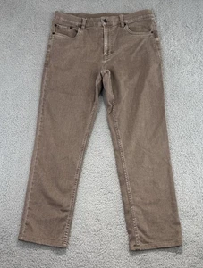 Faherty Stretch Terry Jeans Men’s 34x (28) Bark Brown 5 Pocket Jeans Cotton - Picture 1 of 16