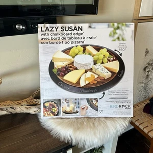 BirdRock Home Lazy Susan con bordo lavagna nuovo con scatola - Foto 1 di 2