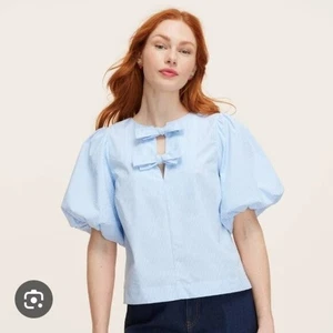Kate Spade x Target Light Blue Bow Detail Blouse - Size Large - Imagen 1 de 9