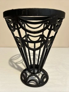 VTG Vase Candle Holder Cage Wire Metal Pedestal 8" TABLE TOP DECOR - Picture 1 of 8
