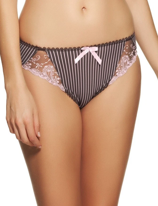 Новый с Ярлыками шоколад и розовый Fantasie шнурки трусики 2305 размер S - Изображение 1 из 1