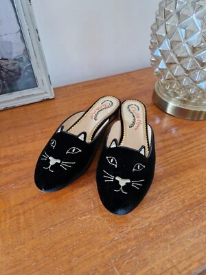 Charlotte Olympia Kitty Flats - Kitty Mules - Great Condition with Box - Image 1 of 4