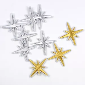 10PCS Mini Star Patches Embroidery Iron on Applique Clothing Hat Badge Decor DIY - Picture 1 of 7