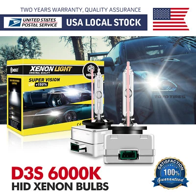 2X D3S 6000K HID Headlight Bulb Super Bright White Replace For 2008-2016 Audi S5 - Image 1 of 4