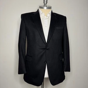 Jos. A. Abrigo Blazer Chaqueta Hombre Bank 43R Negro 100% Cachemira Deportivo 2 Botones - Imagen 1 de 11