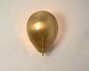 1 Light Curved Shades Wall Sconce Handmade Mid Century Modern Brass Sputnik - Picture 1 of 5