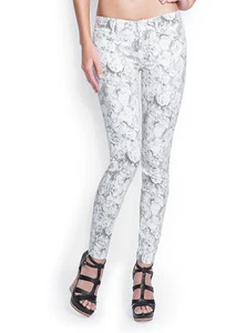 JEANS STAMPATI IN SILICONE GUESS BRITTNEY CAVIGLIA SKINNY INBLOOM NUOVI CON ETICHETTE 31 - Foto 1 di 3
