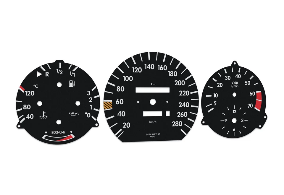 Mercedes-Benz W201  - Speedometer dials MPH to km/h Gauges - Image 1 of 4