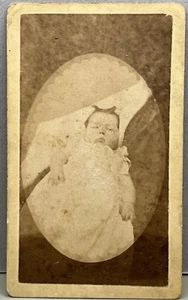 Antique Baby Strange Post Mortem? Hidden Mother? CDV Photo - Picture 1 of 3