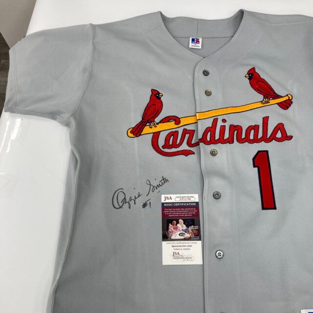OZZIE SMITH SIGNED 1992 GAME WORN ST. LOUIS CARDINALS JERSEY AND JACKET  (MLB HOLOGRAM) (FANATICS)