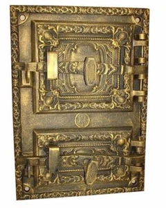 Cast Iron Fire Door Clay Bread Oven Pizza Stove Fireplace Gold PZ) 41,5 x 29,5 - Picture 1 of 2