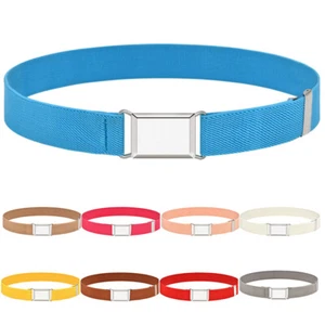 Ceinture Pour Enfants De Couleur Unie Ceinture Extensible Réglable Ceinture ~ - Photo 1/25