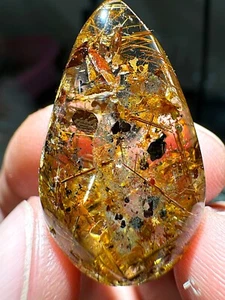 39,8 ct raro cristallo rutilo mica trasparente NATURALE lucido - Foto 1 di 10