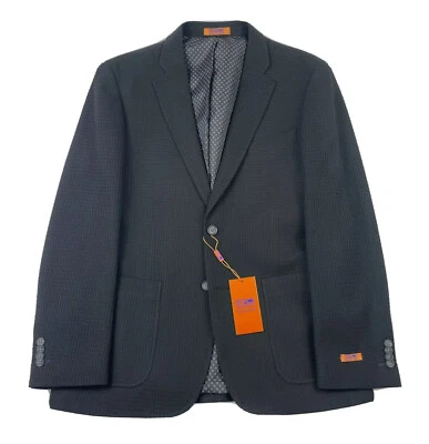 Steven Land Modern Man Black Polyester Gianni Jacket Size Mens 42S NWT - Image 1 of 4