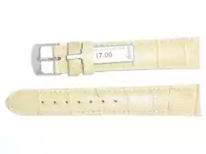 "FLUCO (Deutschland) Echt Rindsleder Uhrenarmband Armband 18mm beige ""Imola" - Bild 1 von 2