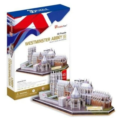 Westminster Abbey Cubic Fun 3D Puzzle 145 Piece Sealed - Image 1 of 4