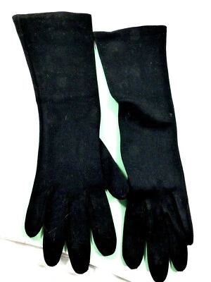 Guantes de mujer vintage mediados de siglo negros 3/4 talla 6,5 Foto 1 de 4