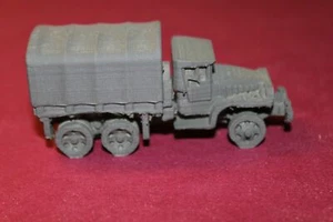 CAMION CARGO SCALA 1/87 STAMPATO IN 3D SECONDA GUERRA MONDIALE ESERCITO AMERICANO GMC CCKW 21/2 TONNELLATE 6X6 - Foto 1 di 5