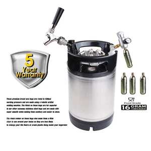 Premium Cornelius 9.5L Litres Ball Lock Keg w/ Tap CO2 Charger Party kit - Picture 1 of 6