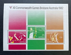 Australia Decimal 1982 BRISBANE COMMONWEALTH GAMES Miniature Sheet MUH PERFECT - Picture 1 of 2