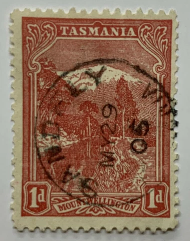1905 SANDELY (LOWER LONGLEY) SON CANCEL ON  TASMANIA 1D STAMP Cover