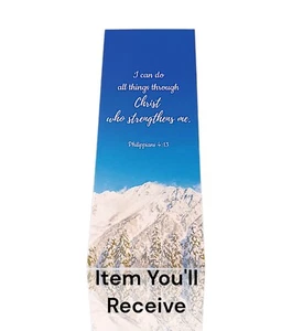 Double Sided Print Bible Verse Bookmark with Full Scripture, (2.4” x 6.1”) - Picture 1 of 7