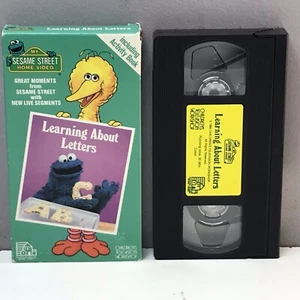 Sesame Street Learning About Letters VHS 1986 Video Tape PBS Cookie Monster Rare - Picture 1 of 12