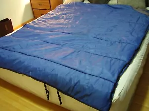 Saco de Dormir, Azul, Franela Interior, Adolescente, Adulto, Camping, Viajar - Imagen 1 de 15