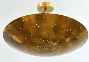 6 Light Elegant Perforered Ceiling Flushmount Light - Pendant Mid Century Modern - Picture 1 of 10