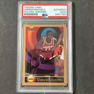 Skybox #109 1989-90 Vernon Maxwell tarjeta firmada automática PSA losas Spurs - Imagen 1 de 2