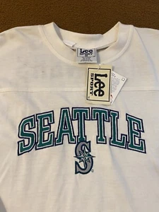 Lee Sport Vintage Seatlle Mariners Long Sleeve White T-shirt XL Nutmeg Mills - Picture 1 of 13