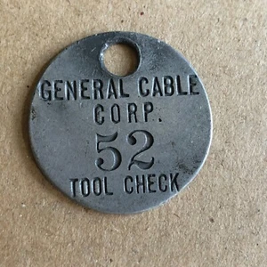 General Cable Corp. Tool Check FOB No. 52 Vintage Highland Heights Kentucky - Picture 1 of 14