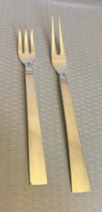 Georg Jensen Blok Acadia plata de ley 2 tenedores para servir encurtido oliva cortes fríos - Imagen 1 de 8