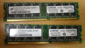 1GB ( 2 x 512M) DDR 400 3200 DIMMs