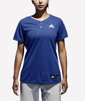 Camiseta deportiva Adidas Queen Elite de dos botones para mujer azul marino | blanca talla XL Foto 1 de 4