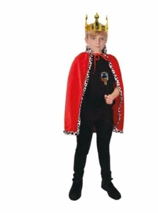 DELUXE Children King Cape Costume Prince Kingdom Book Week Royal Highness - Picture 1 of 1