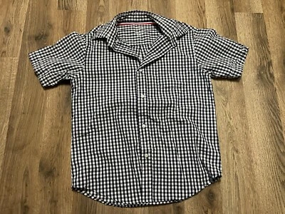French Toast Shirt, Boy's Size 12, Black White, Plaid, Button Up, Short Sleeve - Image 1 of 4