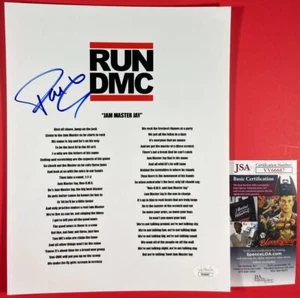 Darryl McDaniels Signed Run-DMC Jam Master Jay Lyric Sheet Autograph JSA COA - Picture 1 of 1