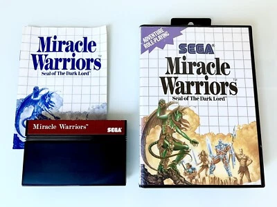 MIRACLE WARRIORS SEAL OF DARK LORD BOXED W/ MANUAL RARE SEGA MASTER SYSTEM GAME! - Image 1 of 4