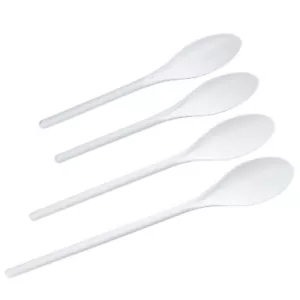 Chef Craft Select Plastic Spoon Set, 4 Piece, White DAMAGED PACKAGING - Picture 1 of 4