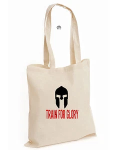 GYM BODYBUILDING FITNES COTTON TOTE 300 SPARTA TRAIN GLORY WEIGHTLIFT(GLORY.BAG) - Picture 1 of 4