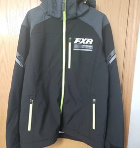 Men's Large FXR Racing Black/High Vis Renegade Softshell Jacket | Pristine! - Picture 1 of 5