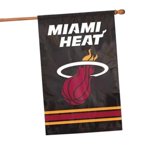 Team Logo Miami Heat Applique Banner Flag 44" x 28" Man Cave Must Last One Cover