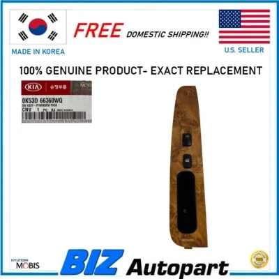 𝙂𝙀𝙉𝙐𝙄𝙉𝙀⭐FR RH POWER WINDOW SWITCH FOR 2002-2005 SEDONA # 0K53D-66360WQ Foto 1 de 4